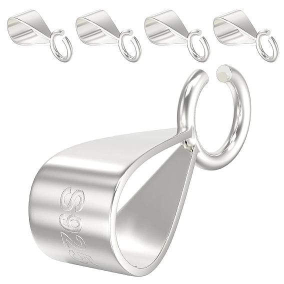 6шт. 925 серебряные трубчатые дужки, петля под залог, треугольные