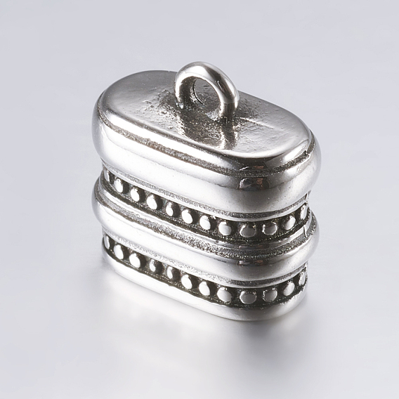 316 Surgical Stainless Steel Cord Ends, End Caps, Rectangle