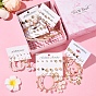 5 ensembles 5 ensembles de boucles d'oreilles en alliage style, avec perle d'imitation, or