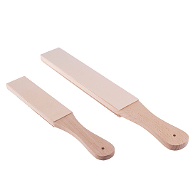 Wooden Leather Sharpening Plate, Double-Sided Leather Polishing Board