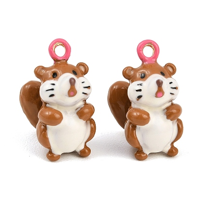 Alloy Enamel Pendants, Marmot Charms