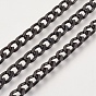 Aluminum Twisted Chains Curb Chains, Unwelded, 7x4x1.5mm