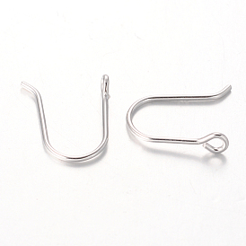 Ganchos de ley pendiente de plata, 12x8 mm, agujero: 1.5 mm