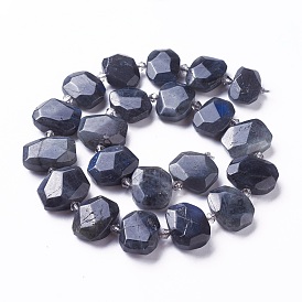 Natural Labradorite Beads Strands, Faceted, Oval
