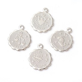 Латунь прелести, стойки покрытие, плоские круглые с двенадцати созвездий