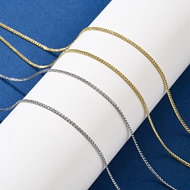 Ожерелья-цепочки из латуни для женщин, 304 из нержавеющей стали застежкой омар, покрытие стойки без свинца и кадмия, долговечный