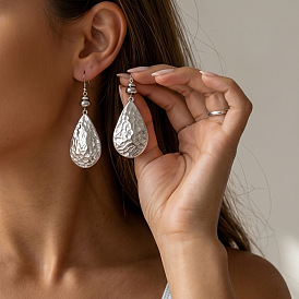 Alloy Dangle Earrings for Women, Teardrop
