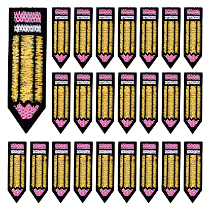 24 шт. вышитые нитки для одежды, карандаш, с термоклеем