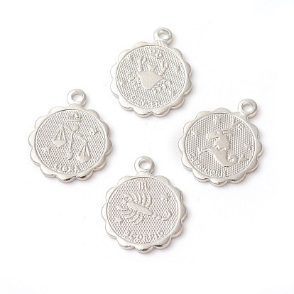 Латунь прелести, стойки покрытие, плоские круглые с двенадцати созвездий