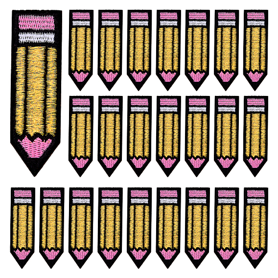 24 шт. вышитые нитки для одежды, карандаш, с термоклеем