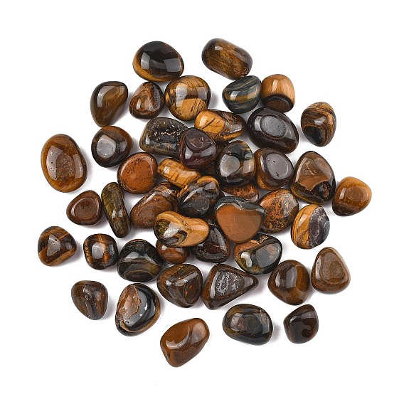 Природных тигровый глаз бисером, обваленные камни, нет отверстий / незавершенного, самородки