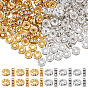 600шт 2 цвета железные стразы разделительные бусины, для изготовления ювелирных изделий, класс b, плоско-круглые, прямой край, прозрачные