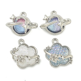 Alloy Resin Pendants, Mixed Shapes