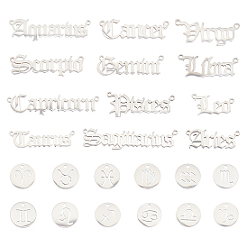 24 шт. 24 стиль 304 нержавеющая сталь и подвески из нержавеющей стали, 12 очарование созвездия