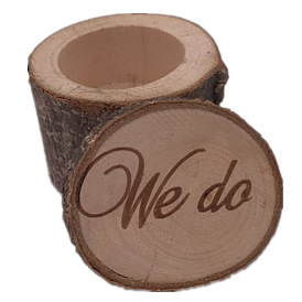 Wooden Ring Boxes, Jewelry Gift Boxes, Column with Word We Do
