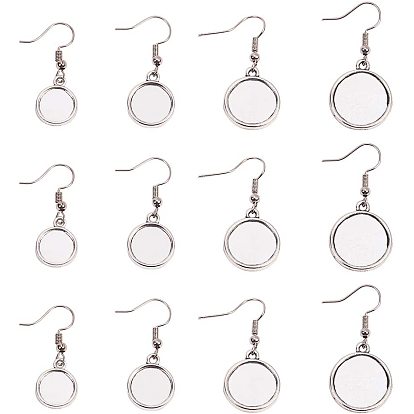 DIY Earring Making Sets, with Alloy Earring Hooks and Transparent Glass Cabochons