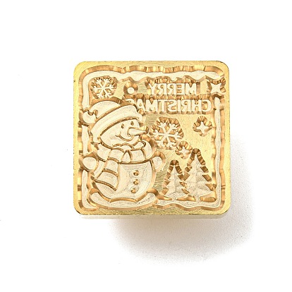 Christmas Theme Wax Seal Brass Stamp Head, for Wax Seal Stamp, Golden
