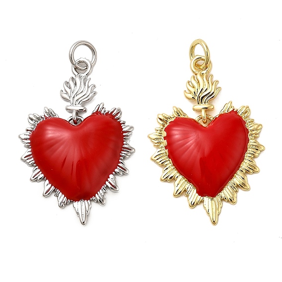 Латунь эмаль подвески, с целью перехода в кольце, без кадмия, без никеля и без свинца, очарование священного сердца