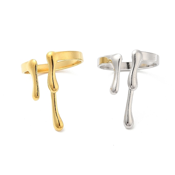 304 открытые манжеты из нержавеющей стали с плавящимися каплями для женщин