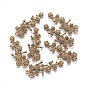 Alloy Pendants, Lead Free and Cadmium Free, Flower/Plum Blossom, 42x19x2mm, Hole: 2mm