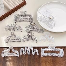 Модные пластиковые заколки-коготь