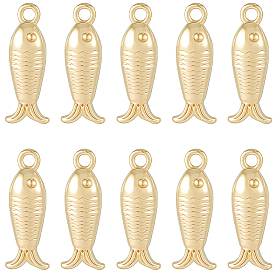 10 шт. Латунные подвески, без кадмия, без никеля и без свинца, рыбы прелести