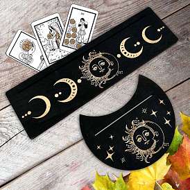 Wooden Tarot Card Display Stands, Sun Moon Phase Star Tarot Holder for Divination, Tarot Decor Tools