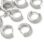 Pendientes de aro pequeños Shegrace de latón con micro circonitas cúbicas., sin cadmio, plomo, níquel