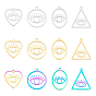 12Pcs 12 Style 201 Stainless Steel Pendants, Laser Cut, Evil Eye