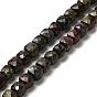 Бисер натуральный дракон крови пряди, граненые, кубические