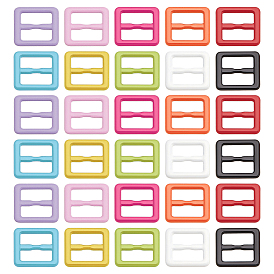 120 шт. 10 цвета прямоугольной формы, окрашенные распылением, пряжки из сплава, для кукольной тесьмы, обвязочные мешки, аксессуары для одежды