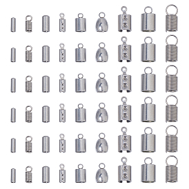 150 шт. 9 стили 304 нержавеющая сталь, складные обжимные концы, загибаем концы шнура
