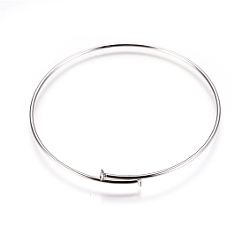 Ajustable 304 fabricación de brazalete de acero inoxidable, base de brazalete en blanco