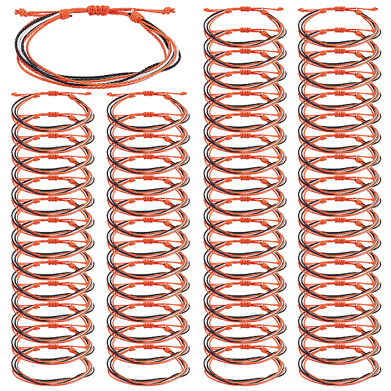 Многожильные плетеные браслеты из вощеного шнура для женщин и мужчин