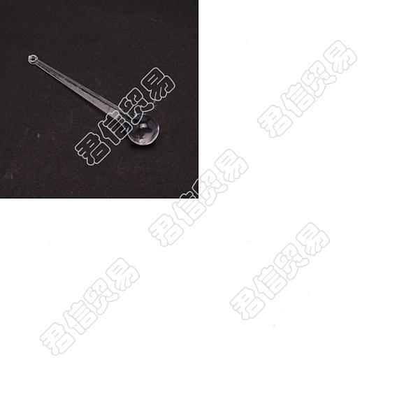 50Pcs Transparent Acrylic Big Pendants, Teardrop