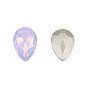 K9 Glass Rhinestone Cabochons, Pointed Back & Back Plated, Faceted, Teardrop