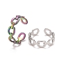 304 Stainless Steel Oval Wrap Open Cuff Ring for Women