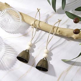 2Железный подвесной колокольчик, украшения, с деревянными шариками