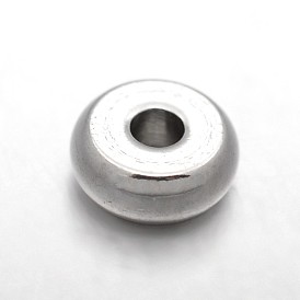 Rondelle 303 Acier inoxydable perles d'espacement, 5x2mm, Trou: 1.2mm