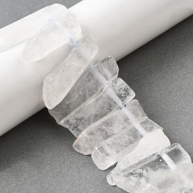 Природных кристаллов кварца бисер нитей, горного хрусталя, прямоугольные, Топ пробуренной