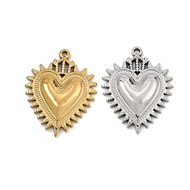 304 Stainless Steel Pendants, Sacred Heart Charms