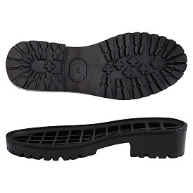 Противоскользящая обувь из синтетического каучука, подошва на каблуке, износостойкая подошва с рельефным рисунком для ремонта ботинок, кожаные ботинки