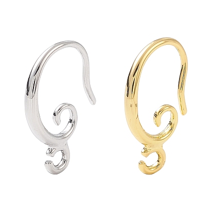 20 пары 2 цвета латунные крючки для сережек, с горизонтальными петлями, долговечный