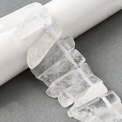 Природных кристаллов кварца бисер нитей, горного хрусталя, прямоугольные, Топ пробуренной