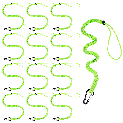 Longe de sécurité antichute en nylon, longe à outils rétractable, avec fermoir en alliage