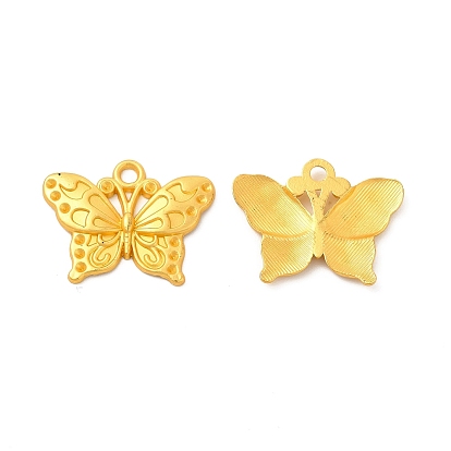Crémaillère pendentifs en alliage placage, sans plomb et sans cadmium et sans nickel, charme de papillon