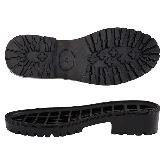 Противоскользящая обувь из синтетического каучука, подошва на каблуке, износостойкая подошва с рельефным рисунком для ремонта ботинок, кожаные ботинки