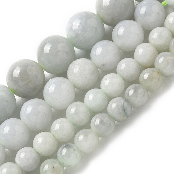 Бусы из натурального мьянманского жадеита, круглые