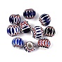 Handgefertigte Millefiori-Glas-Rondelle-Perlen, Chevron-Perlen