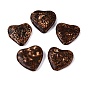 Natural Tree Bark Agate Beads, Heart
